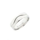 Image 7 of White gold (wedding) ring with diamond; 0.01 ct.