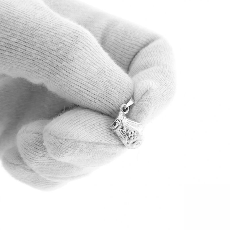 Image 1 of Silver pendant of a women's heel with zirconia