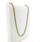 Image 3 of Gold square king chain | 58 cm