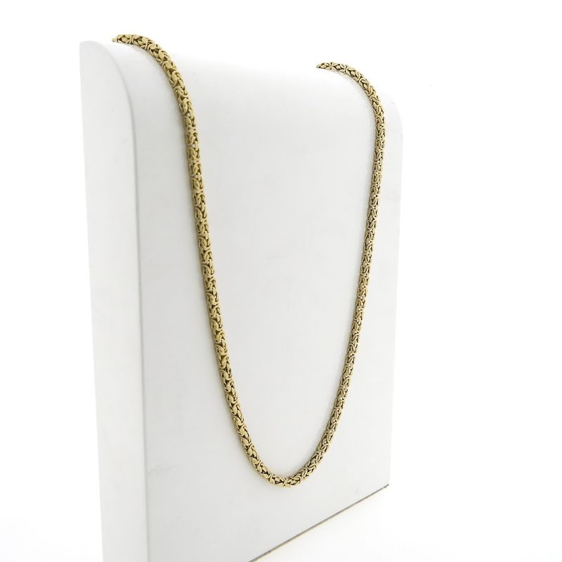 Image 3 of Gold square king chain | 58 cm