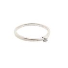 Image 4 of White Gold Solitaire Ring with Diamond 0.025 ct; 14K; Size 15