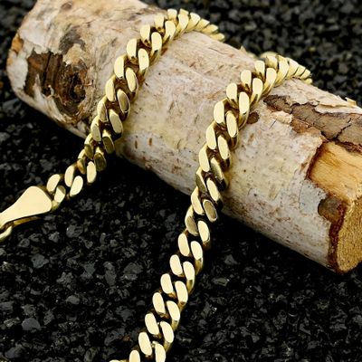 Image 2 of Gold Gourmet Link Bracelet; 14 Karat; 20 cm