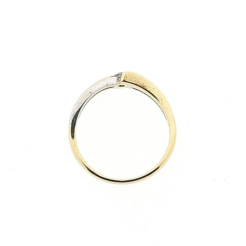 Image 5 of Two-tone gold Diamond ring with 0.08 ct diamond.