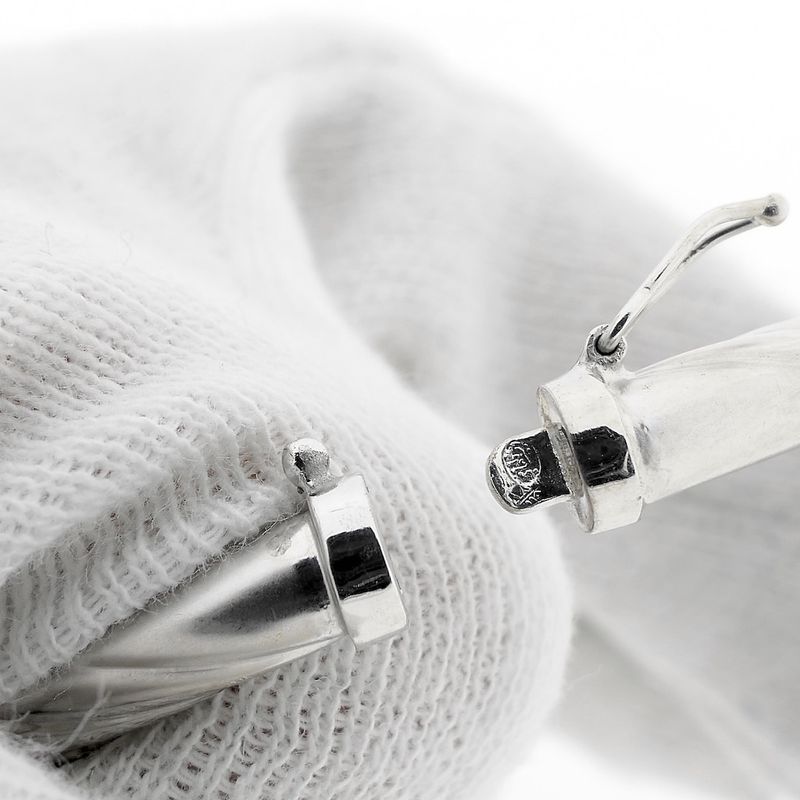 Image 4 of 18K white gold twisted bangle bracelet | Ø 60 mm