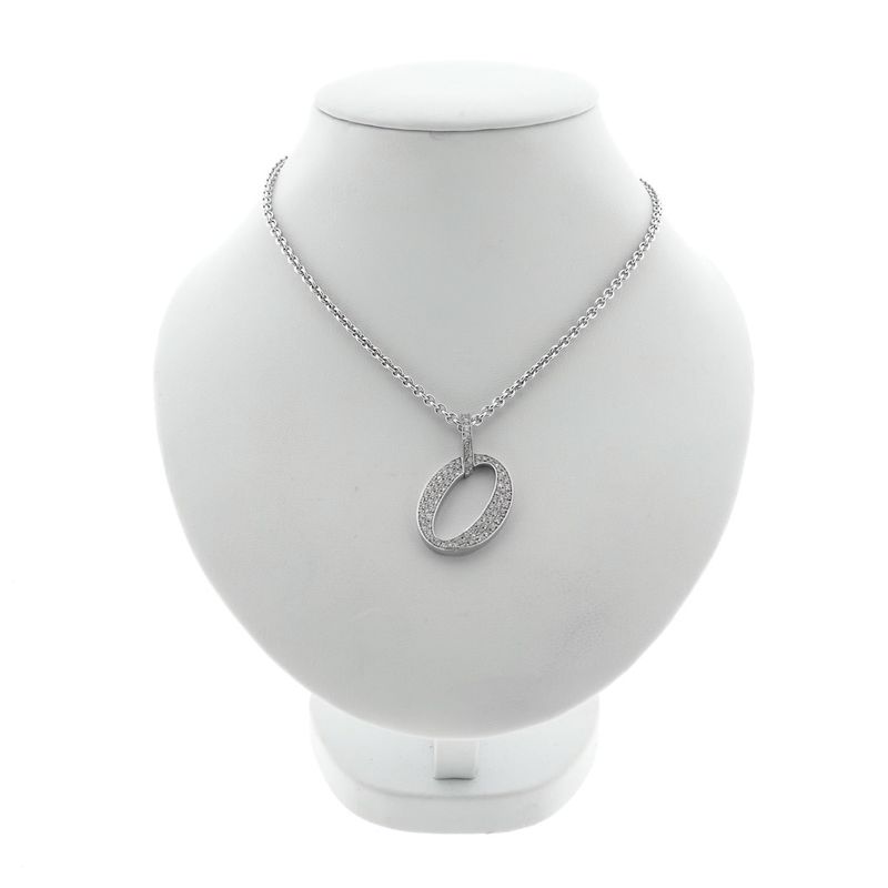 Image 4 of White gold pendant with diamonds; 0.83 ct.