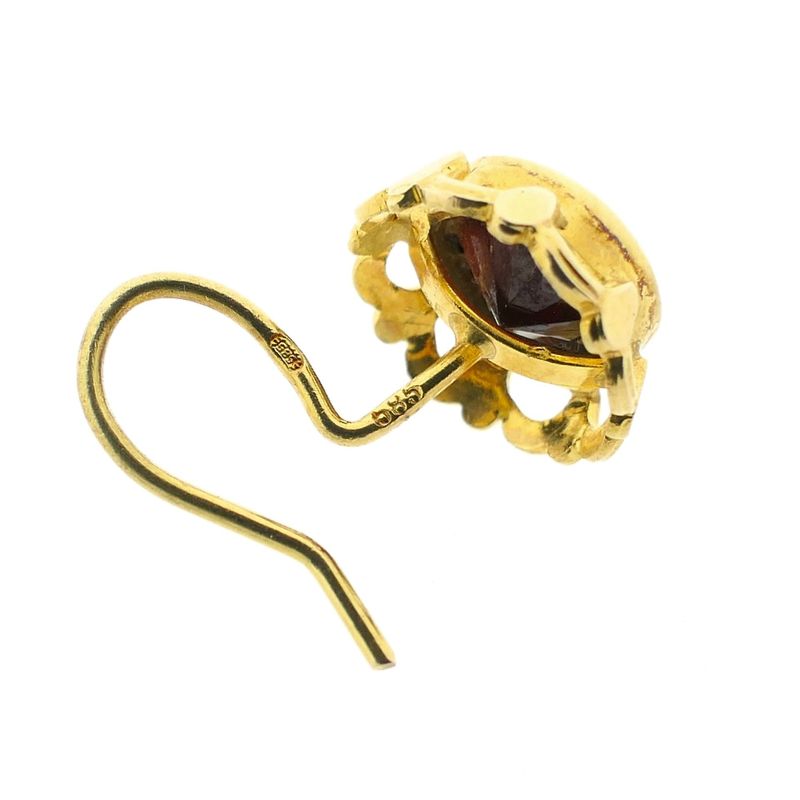 Image 8 of Vintage gold earrings with garnet
