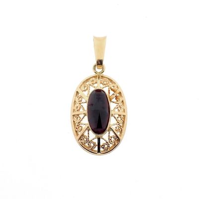 Image 1 of Gold pendant with garnet