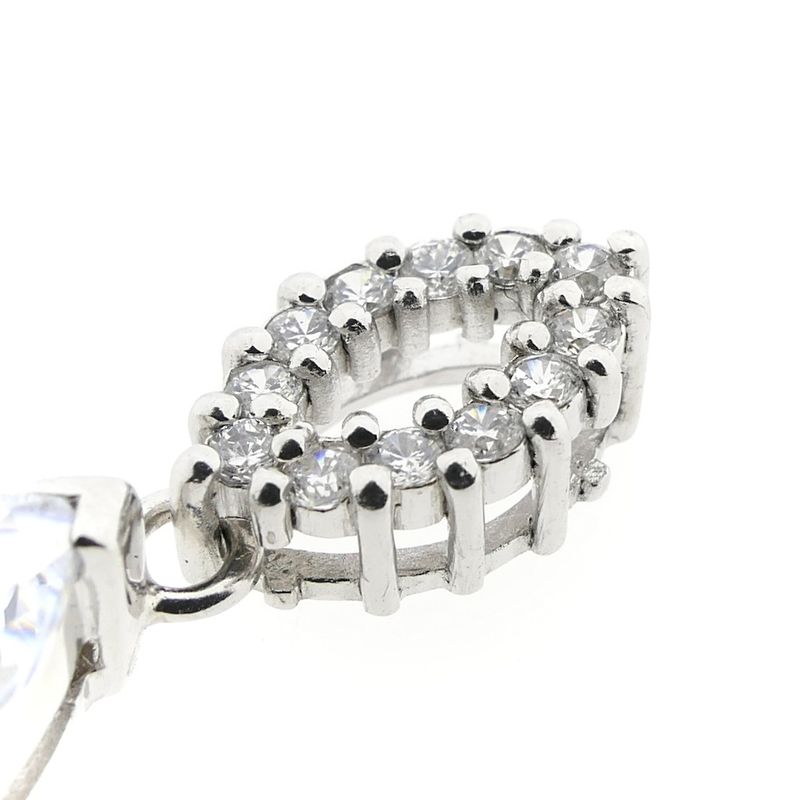 Image 5 of Silver pendant with zirconia stones.