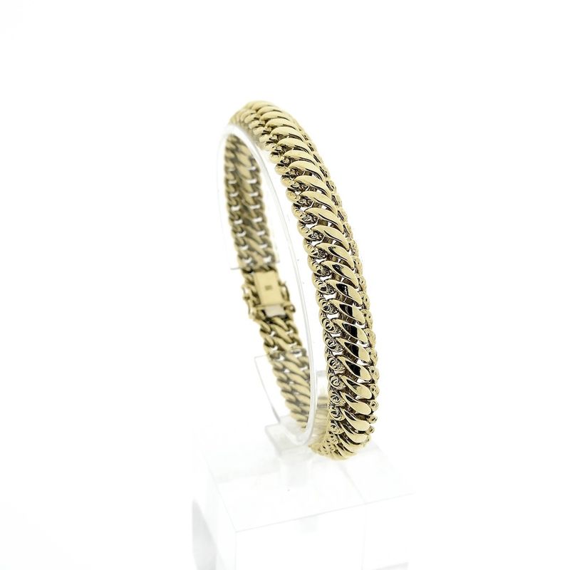 Image 1 of Gold French gourmet link bracelet | 20 cm