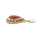 Image 4 of Antique gold pendant with blood coral