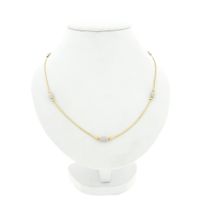 Two-tone gold fantasy link necklace