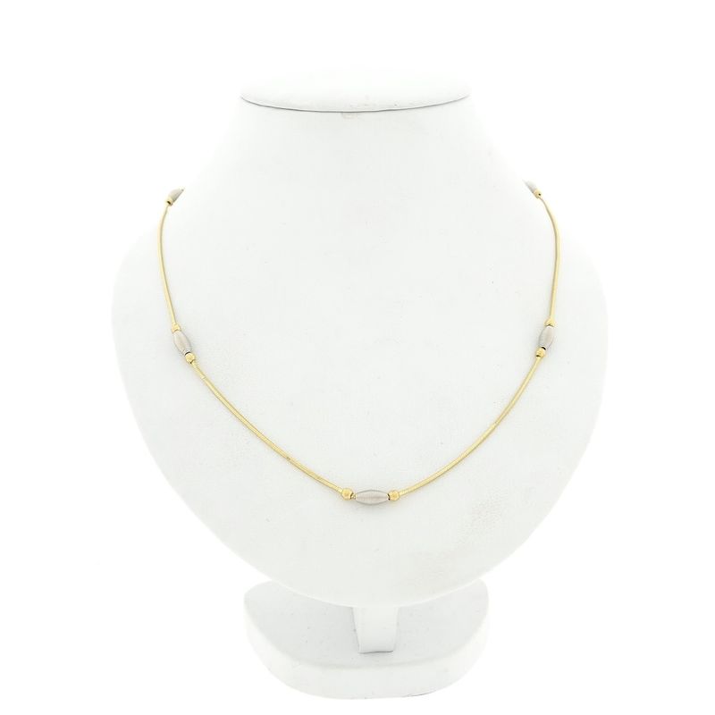 Image 1 of Two-tone gold fantasy link necklace