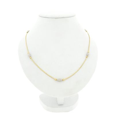 Two-tone gold fantasy link necklace Image 1 of Two-tone gold fantasy link necklace