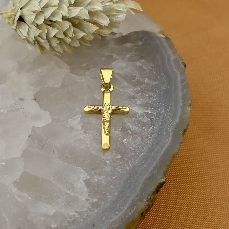 Image 2 of Gold pendant of a cross with corpus