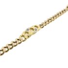 Image 5 of 8K Two-tone gourmet link bracelet with diamond; 0.03 ct. | 21 cm