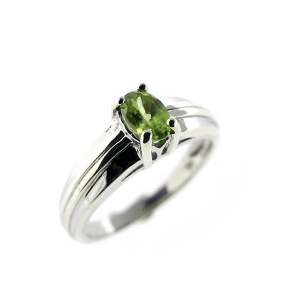 Image 1 of 9 carat solitaire ring with peridot