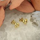 Image 2 of Gold button stud earrings