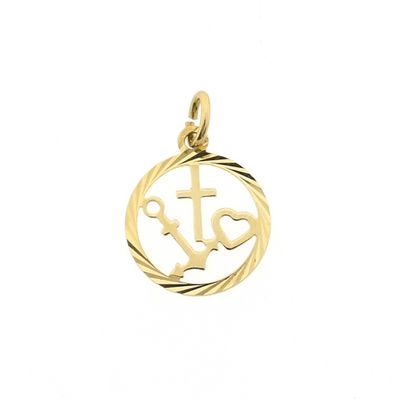 Gold pendant; Faith, hope, and love Image 1 of Gold pendant; Faith, hope, and love