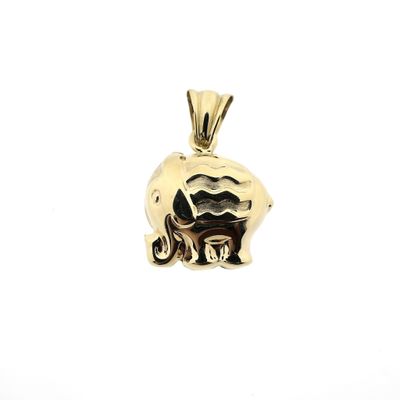 Image 1 of Gold elephant pendant