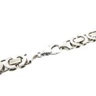 Image 5 of Long silver flat king chain | 72 cm