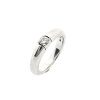 White Gold Solitaire Ring with Diamond; 0.08 ct.