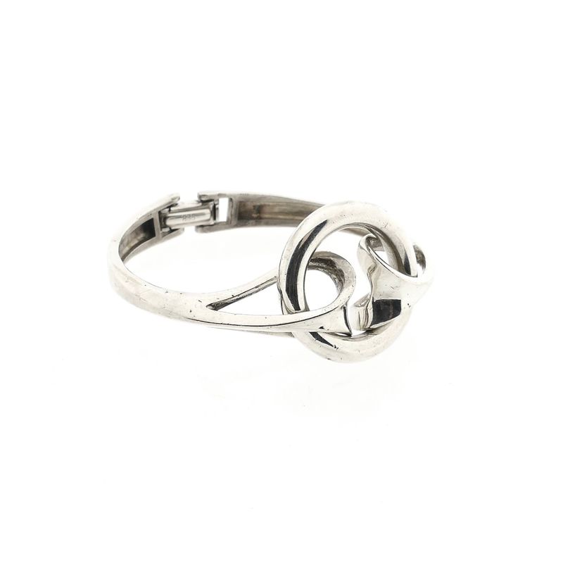 Image 10 of Silver Robust Fantasy Slave Bracelet; Size M