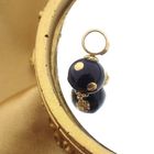 Image 2 of 18 carat gold enamel ball pendant with gold dots