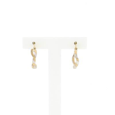 Image 1 of Bicolor Gold Earrings; Ø 19.5 mm