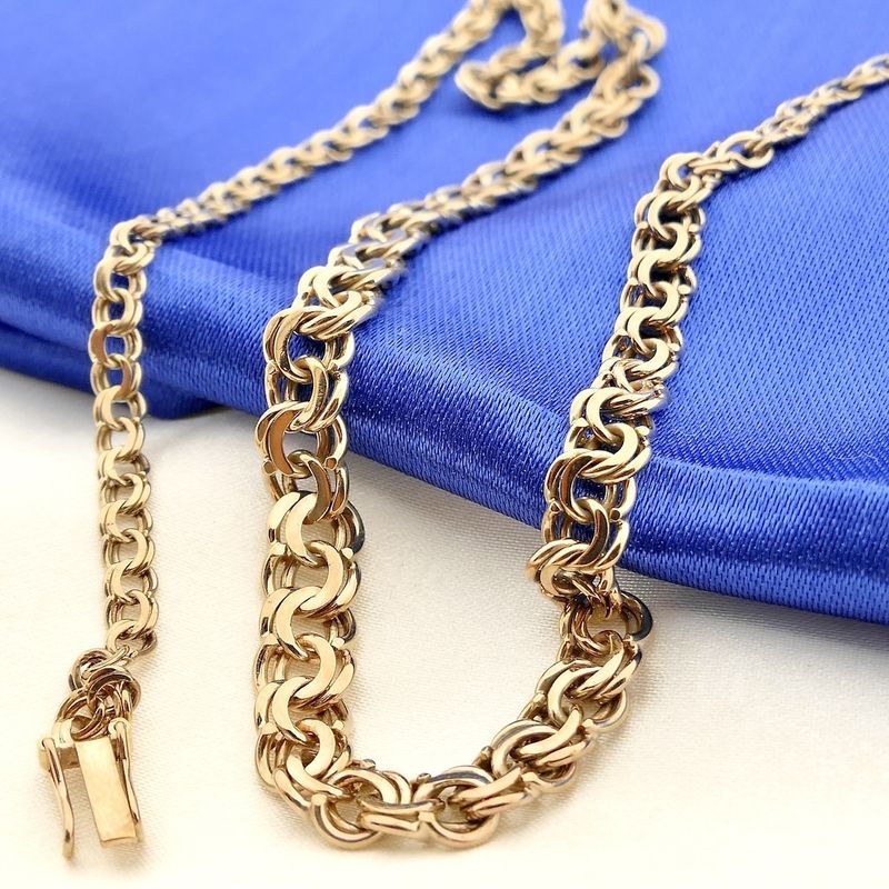 Image 6 of 8 carat rose-colored Prince of Wales link necklace