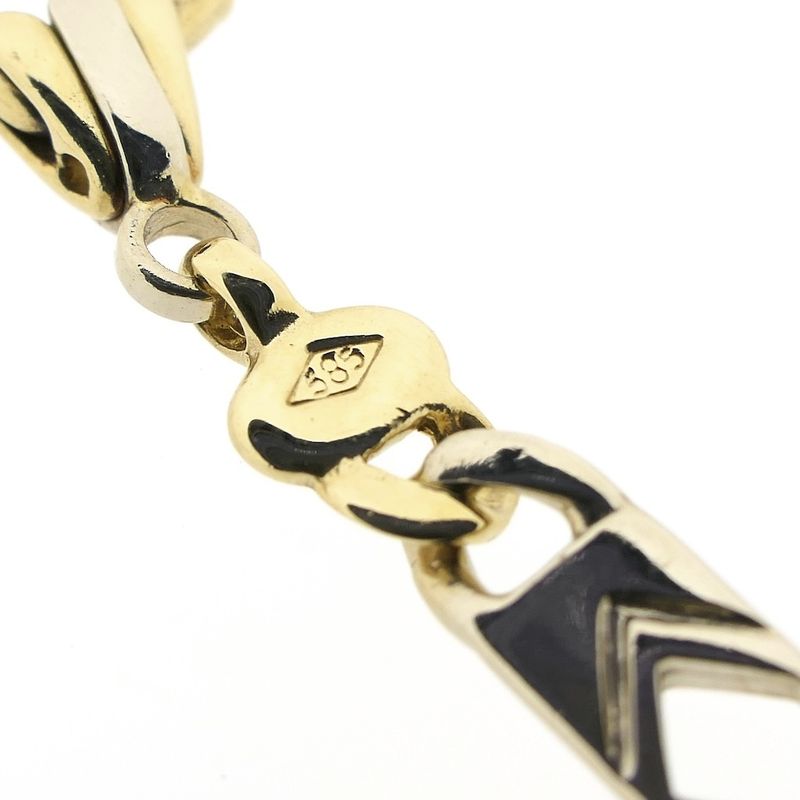 Image 7 of Two-tone gold men's necklace with diamonds
