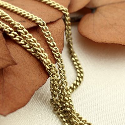 Gold gourmet link chain | 50 cm Image 2 of Gold gourmet link chain | 50 cm