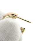 Image 6 of 18 ct. Tricolor gold semi-circular stud earrings