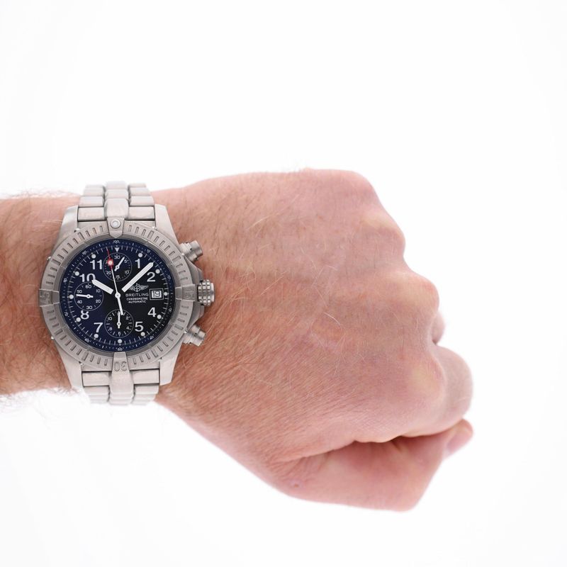 Image 16 of Breitling Avenger Titanium Chronograph E13360; Automatic Men's Watch