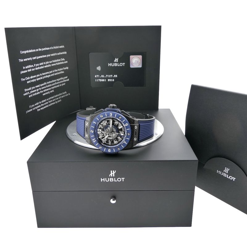 Image 24 of Hublot Big Bang Unico GMT Carbon Blue Ceramic 471.QL.7127.RX; Automatic men's watch