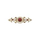 Image 1 of Gold brooch with blood coral