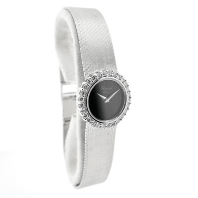 Image 2 of Chopard Geneva Cocktail Watch 2795/1; Vintage 18k white gold women's watch with diamonds