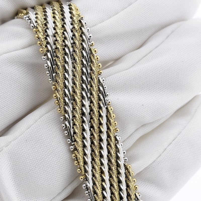 Image 5 of Two-tone gold fantasy link bracelet