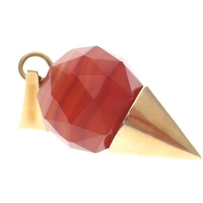 Image 2 of Gold pendant with carnelian