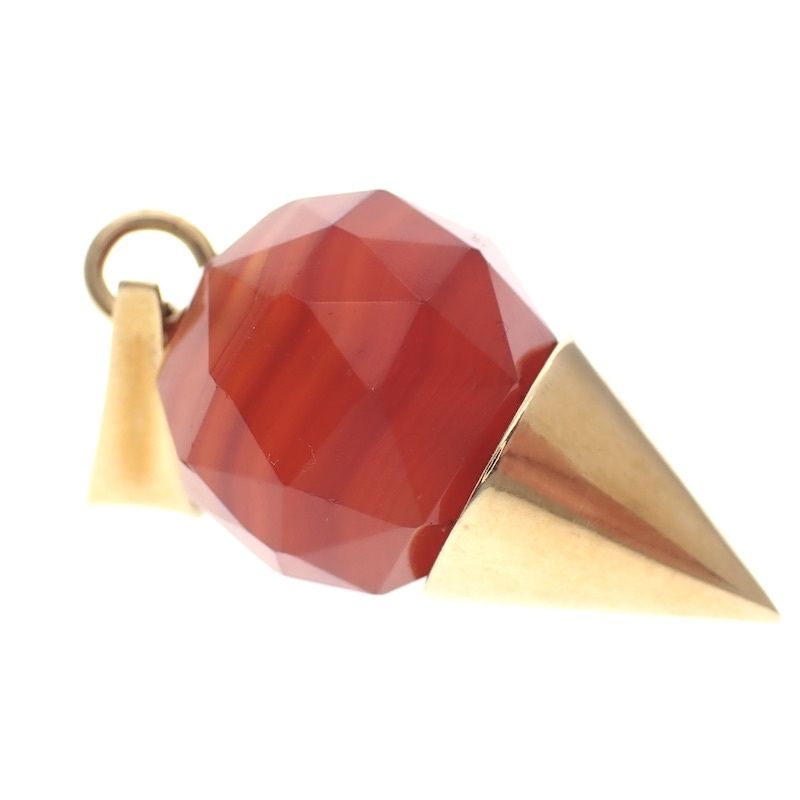 Image 2 of Gold pendant with carnelian