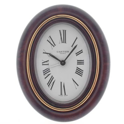 Image 1 of Cartier Baignoire Table Clock/Alarm Clock; Enamel; Mechanical
