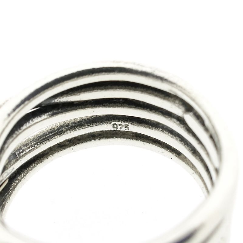 Image 7 of Pandora ring; Silver with gold; Rope