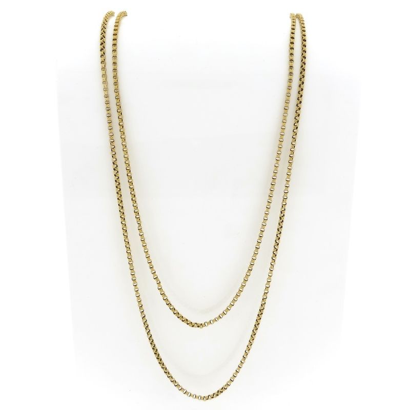 Image 1 of Antique jasseron link chain/sautoir | 146 cm