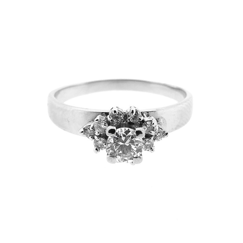 Image 3 of White gold entourage ring with diamond | 0.48 ct.
