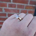 Image 10 of Gold Solitaire Ring with Zirconia