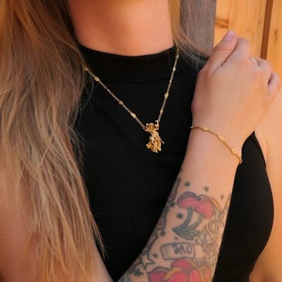 Image 2 of 18 ct. Gold chain/bracelet; Salvador Dalí, Carmen la Crotalos