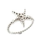 Image 1 of Silver ball ring with a starfish