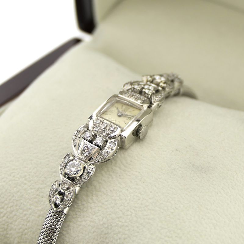 Image 18 of Herva Swiss Genève 'Cocktail Watch'; 14k. Gold ladies watch with diamonds