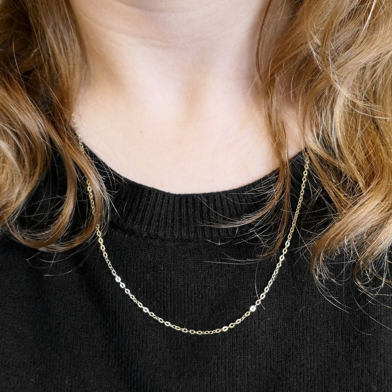 Image 8 of 8-karat anchor link chain | 57 cm