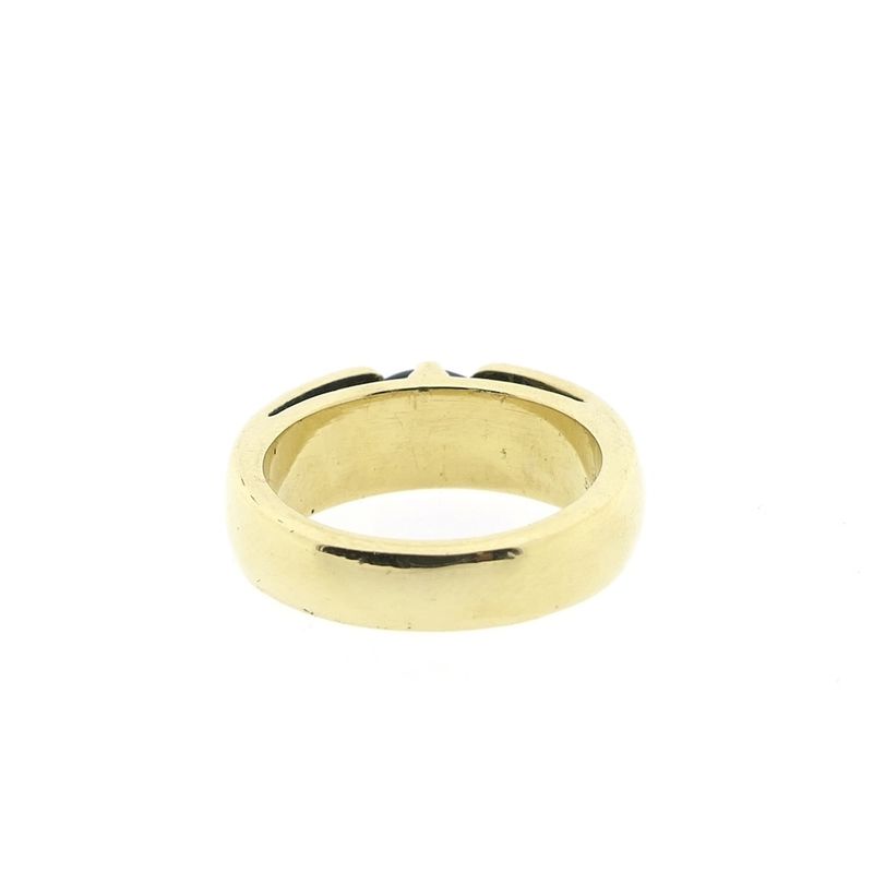 Image 5 of Gold ring with sapphire and diamond; 0.48 ct.