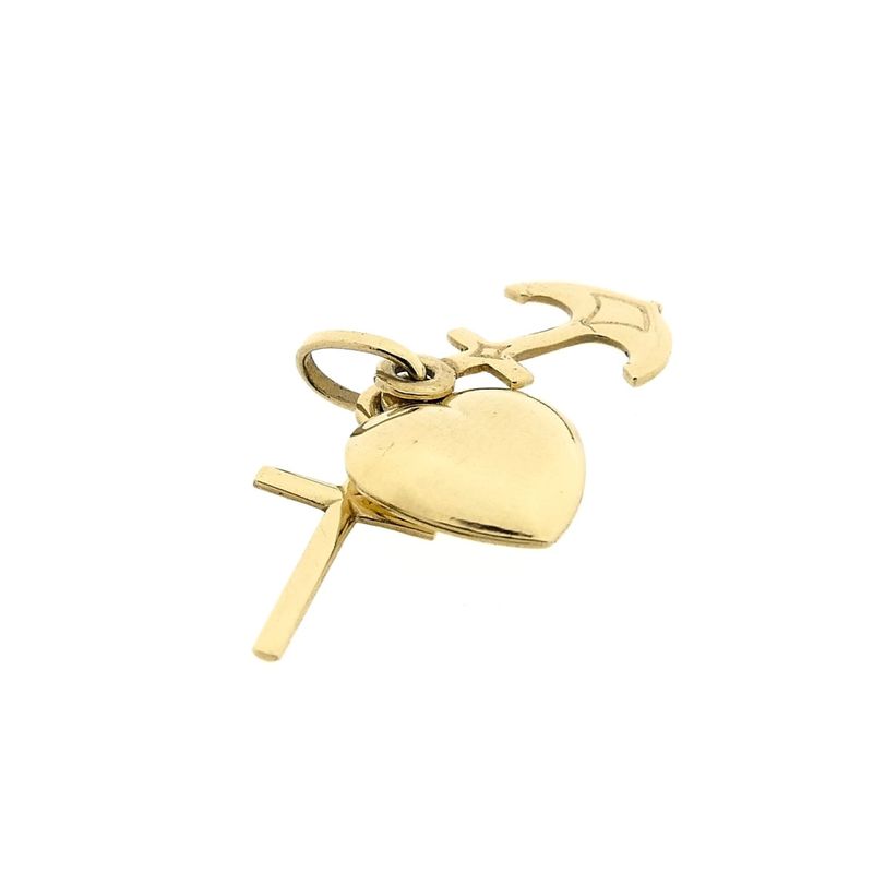 Image 3 of Gold Faith, Hope, Love Pendant
